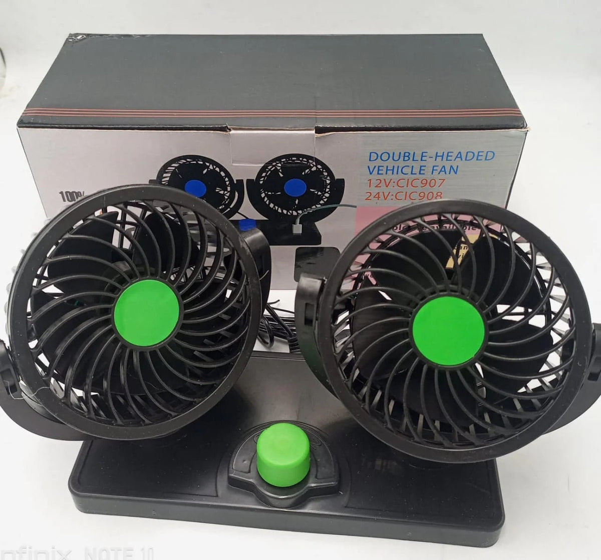 Portable Car Fan ๐โ๏ธ | 360ยฐ Rotatable Electric Cooling Fan with Adhesive Base & Low Noise