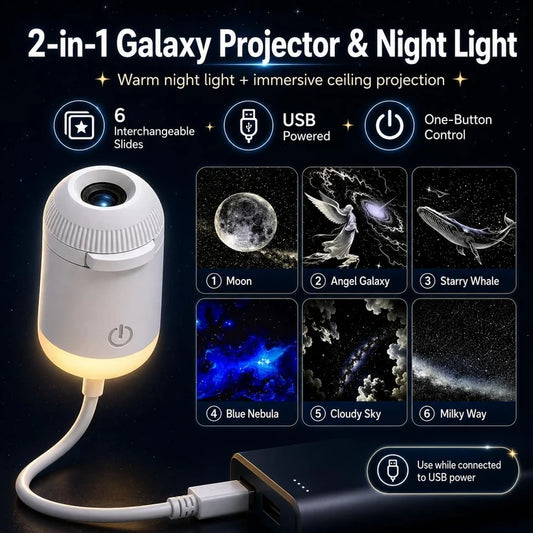 Galaxy Projector Night Lamp – 6 Lens