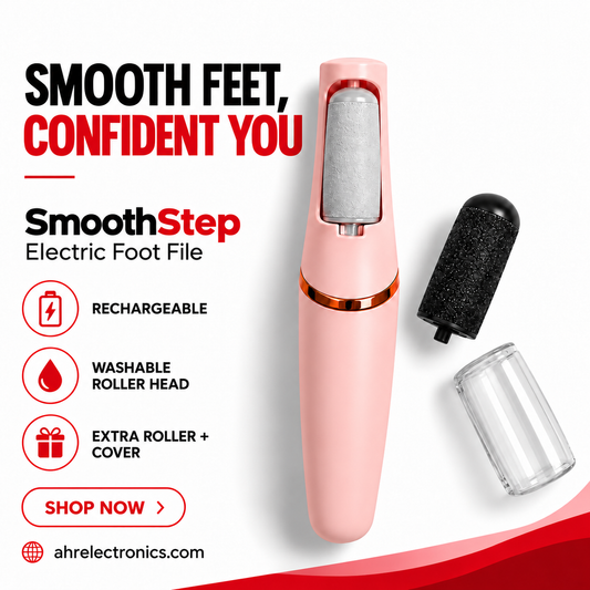 Premium Quality SmoothStep – Electric Foot File & Callus Remover